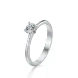 Pierścionek zaręczynowy białe złoto